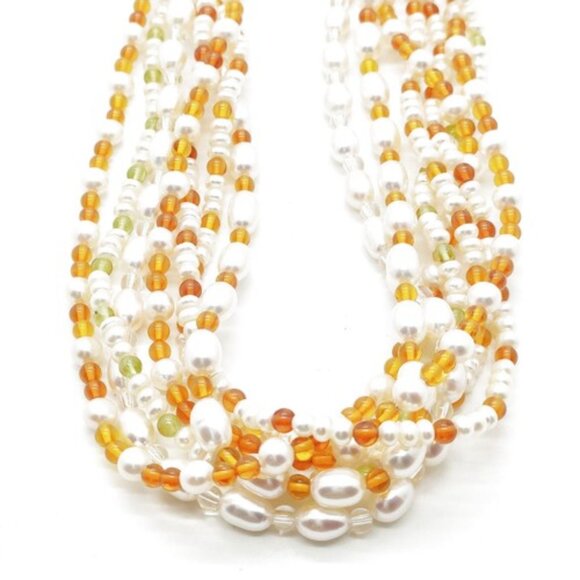 Jewelry Necklace Pearl Silver Multi Color 4482401 - Picture 1 of 9